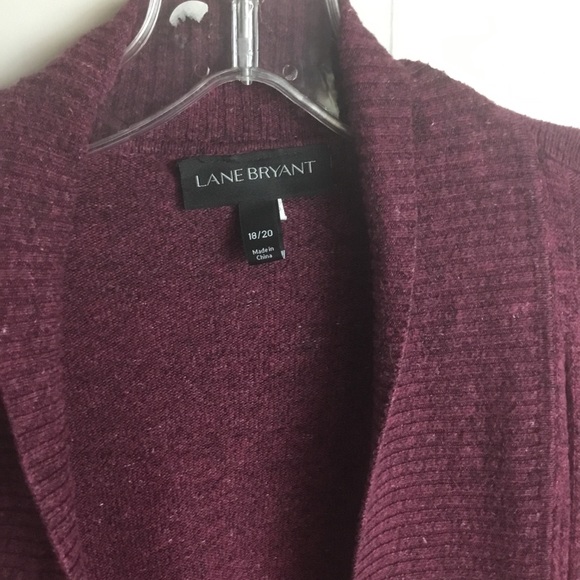 Lane Bryant Open Sweater Maroon Plus Size 18/20 - Picture 2 of 4